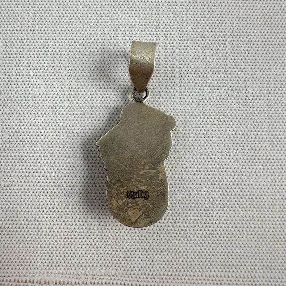 Native American Style Sterling Silver and Palomino Turquoise Pendant - Picture 9 of 11